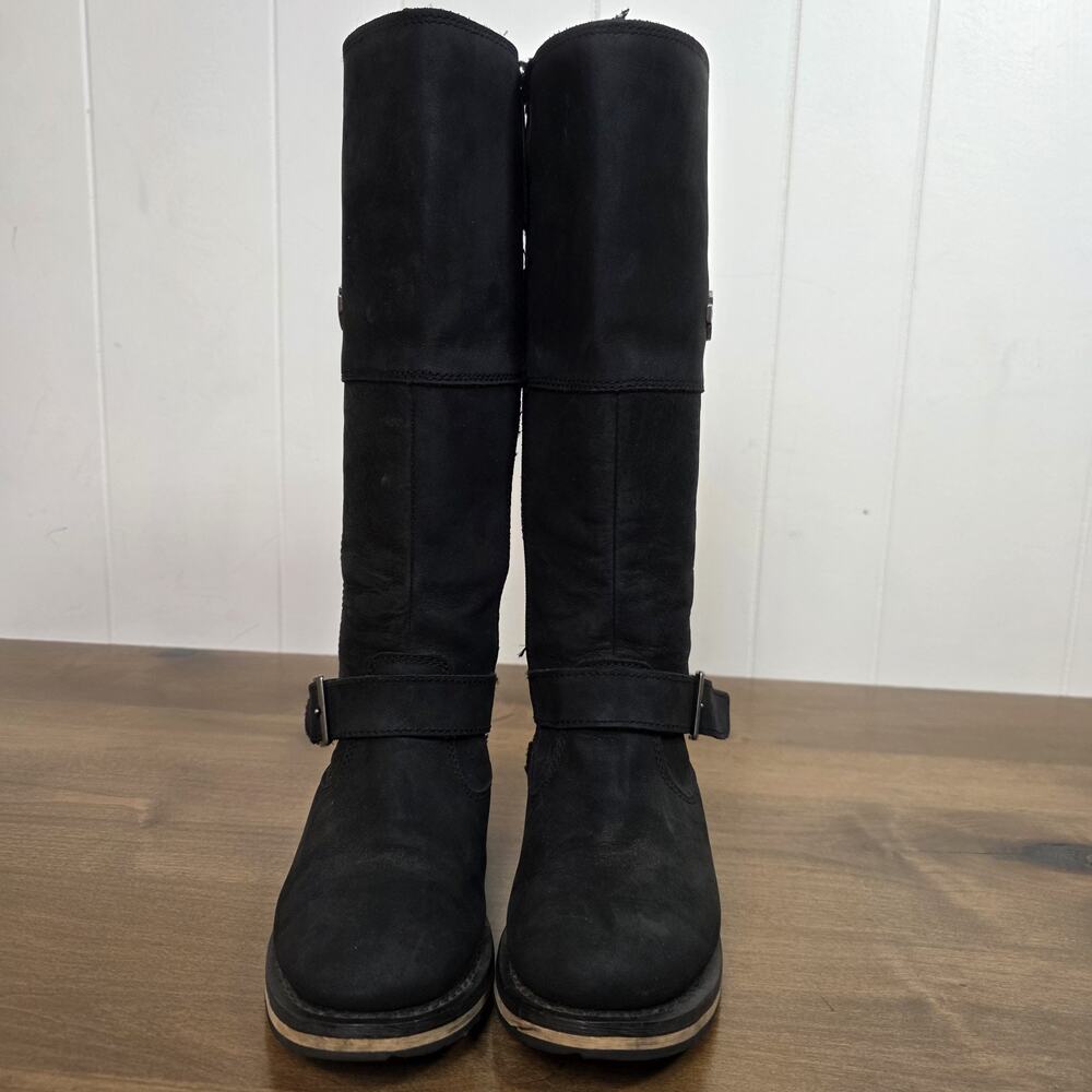 Harley-Davidson Womens 5.5 M Leather Kirtland Ride Black Motorcycle Boots D87155 - Picture 4 of 15